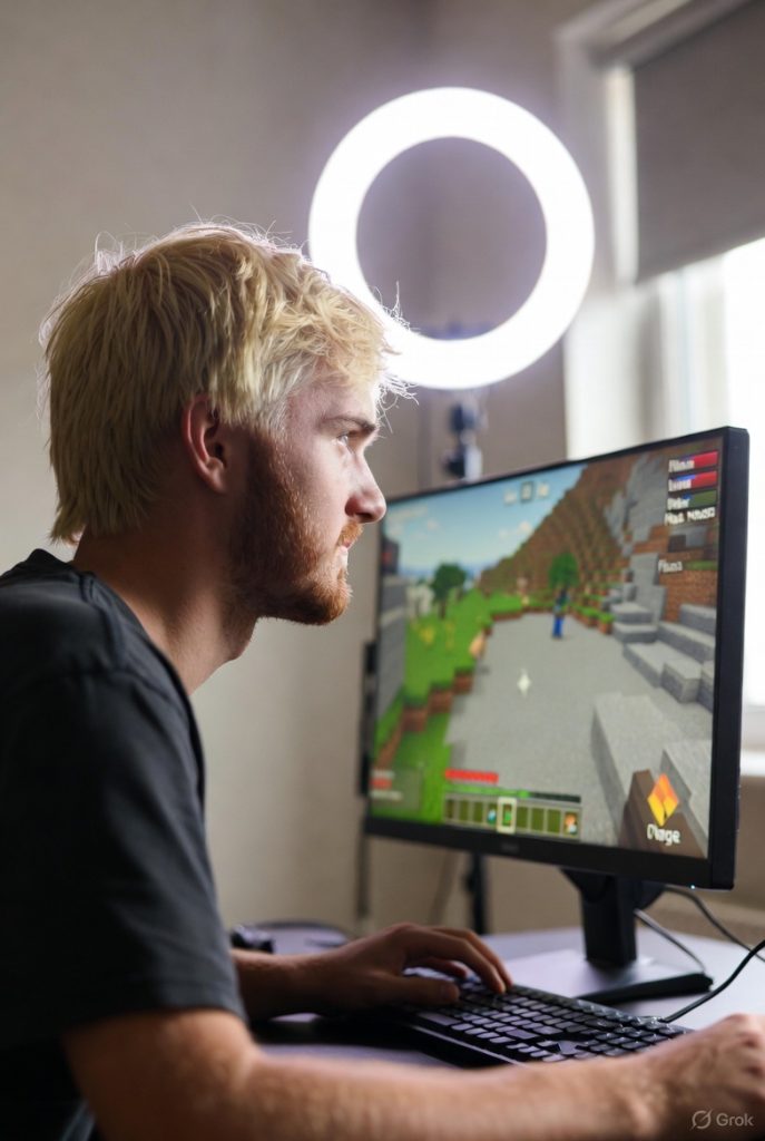 PewDiePie playing Minecraft
